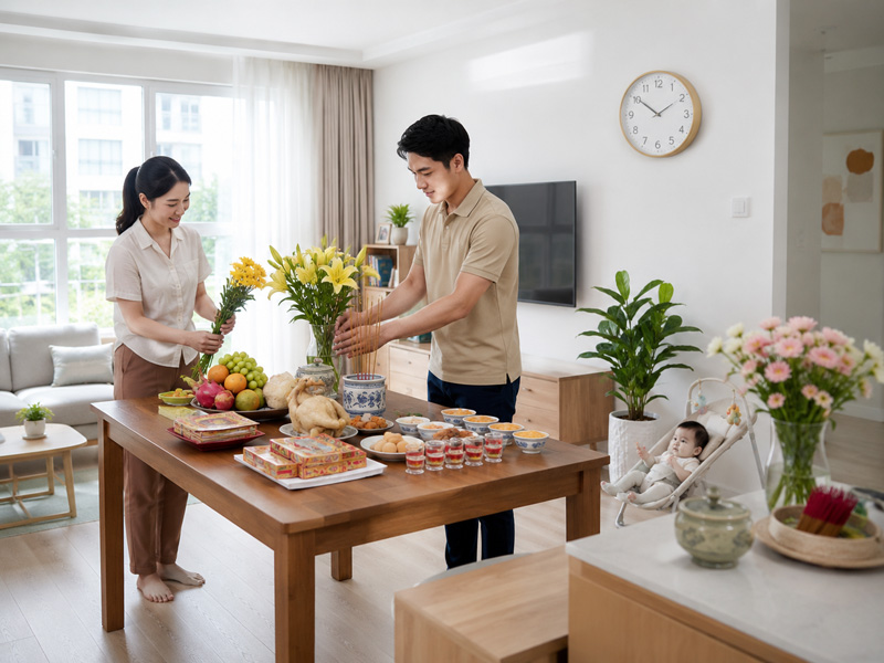 Cách cúng thôi nôi tại nhà theo từng bước