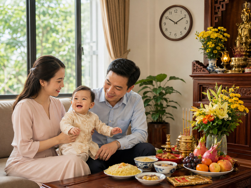 Chọn giờ cúng thôi nôi dựa trên những yếu tố nào