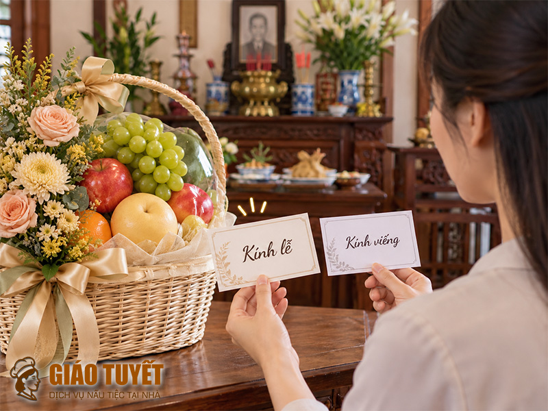 Giỏ trái cây đi đám giỗ nên ghi gì?
