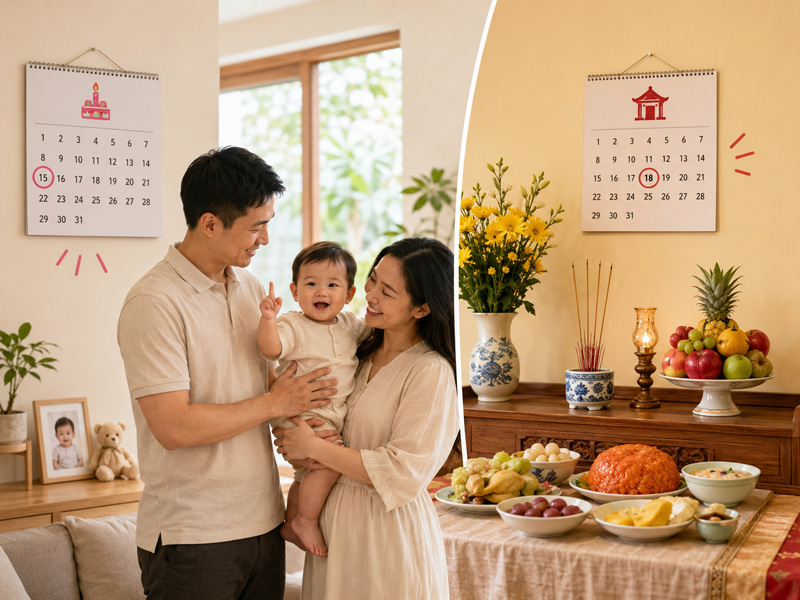 Cúng thôi nôi có cần đúng ngày sinh của bé