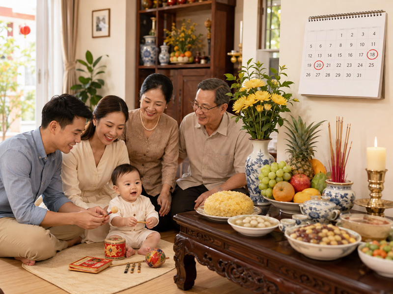Cúng thôi nôi có cần đúng ngày sinh của bé