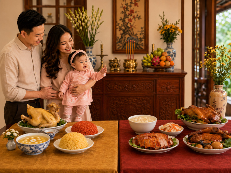Cúng thôi nôi miền Bắc và miền Nam khác nhau thế nào
