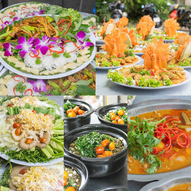 Thực đơn đặt tiệc cưới chay tại nhà thanh tịnh đãi khách