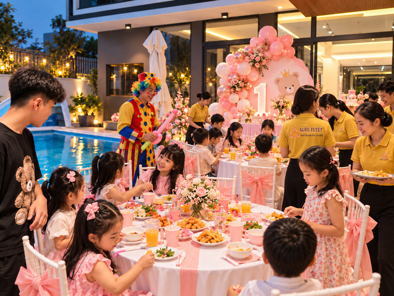 Dịch vụ đặt tiệc thôi nôi tại nhà cung cấp những gì