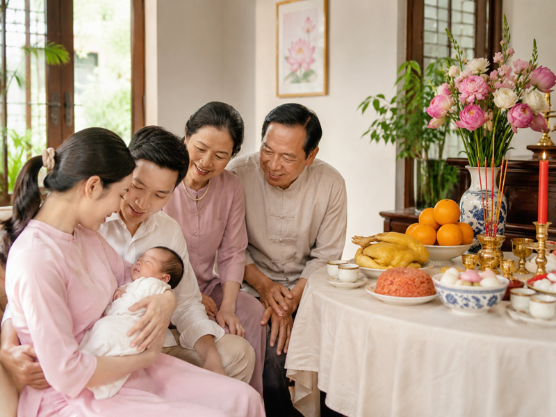 Phân biệt đầy tháng và thôi nôi của bé