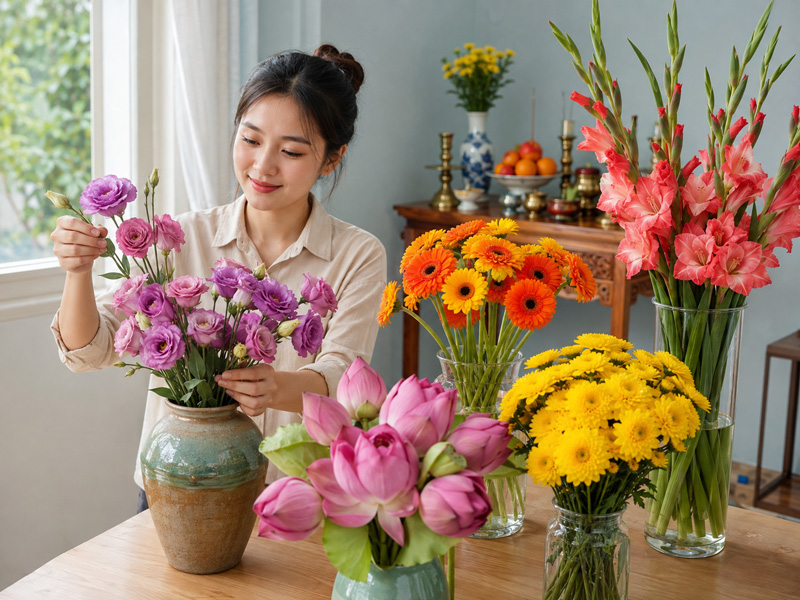 Hoa cúng thôi nôi nên chọn loại nào