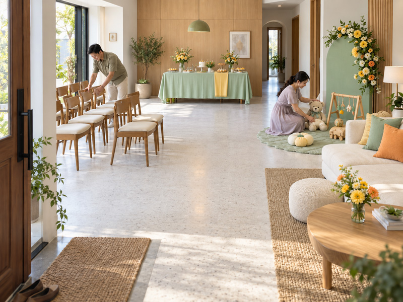 Không gian tiệc thôi nôi tại nhà nên chuẩn bị thế nào