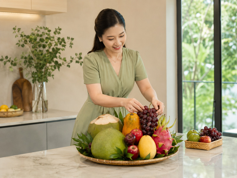 Mâm ngũ quả cúng thôi nôi nên chọn trái cây gì