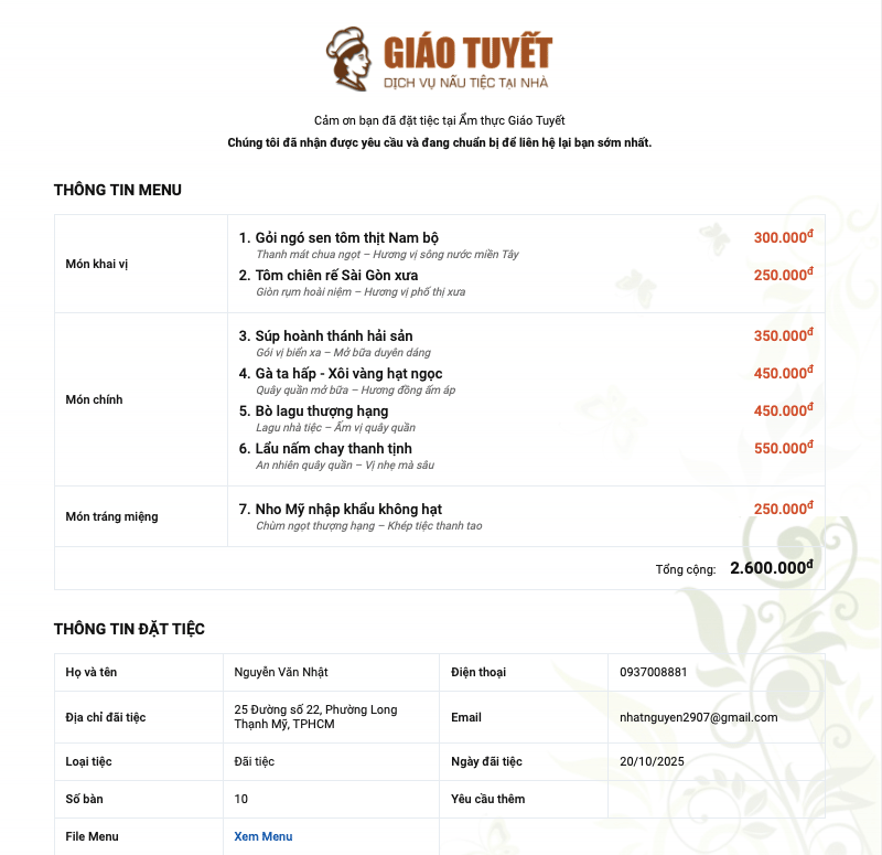 Mẫu Hợp đồng nấu ăn đám cưới 