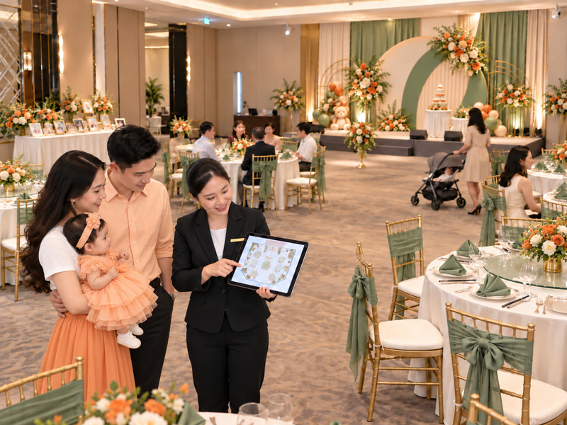 Cách chọn nhà hàng tổ chức tiệc thôi nôi