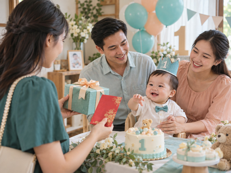Nên tặng quà hay đi phong bì khi dự thôi nôi