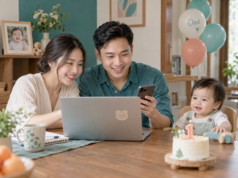 Cách yêu cầu và quản lý RSVP tiệc thôi nôi