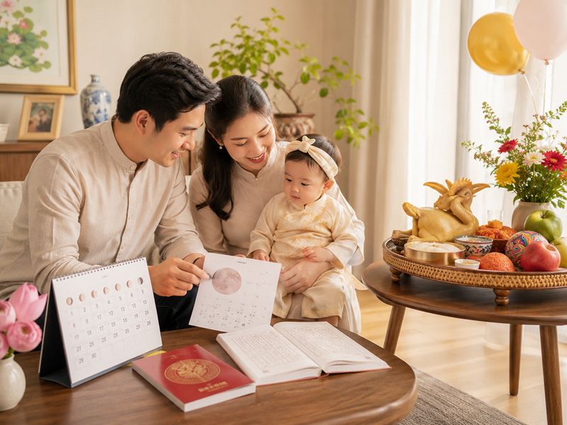 Cách tính thôi nôi khi gặp năm nhuận hoặc tháng nhuận