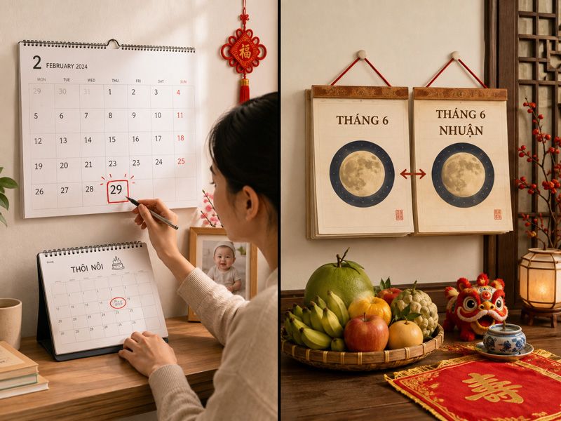Cách tính thôi nôi khi gặp năm nhuận hoặc tháng nhuận