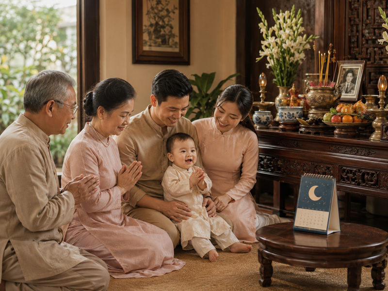 Thôi nôi tính âm hay dương theo tập quán