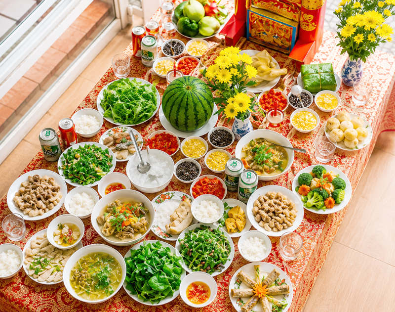Cách lên thực đơn tiệc tất niên tại nhà
