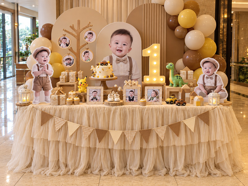 Trang trí bàn gallery thôi nôi nên đặt những gì