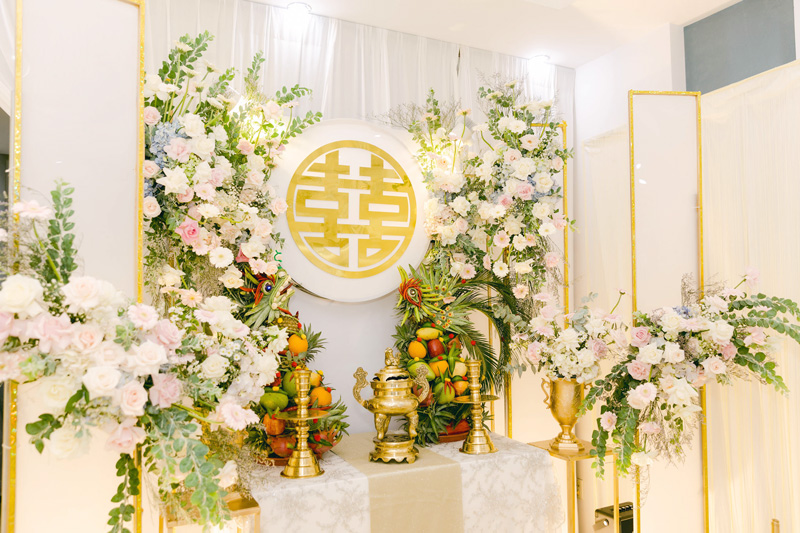 Dịch vụ trang trí gia tiên đám hỏi chuyên nghiệp