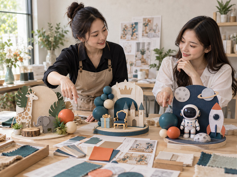 Trang trí thôi nôi bé trai theo concept và màu sắc nào