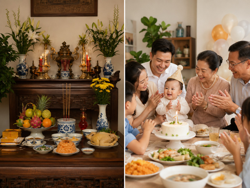 Ý nghĩa tiệc thôi nôi và vai trò khác với lễ cúng