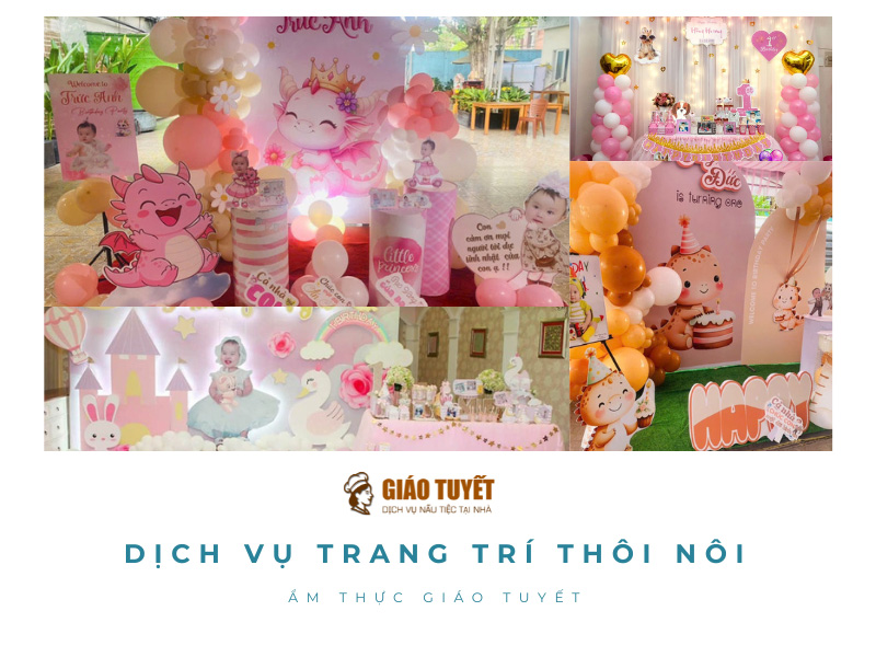 Trang trí tiệc thôi nôi
