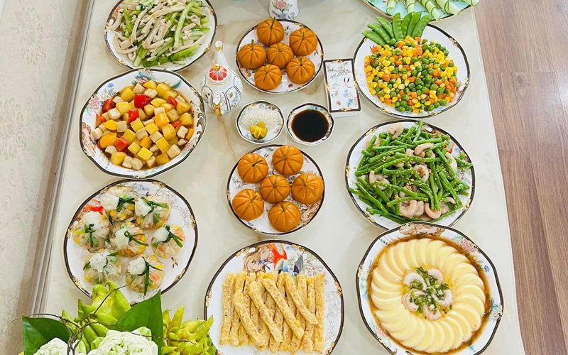 Thực đơn đặt tiệc cưới chay tại nhà thanh tịnh đãi khách