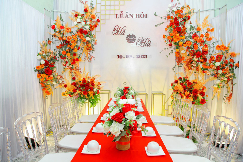 Hướng dẫn trang trí bàn tiệc đám hỏi tạo gắn kết giữa hai gia đình