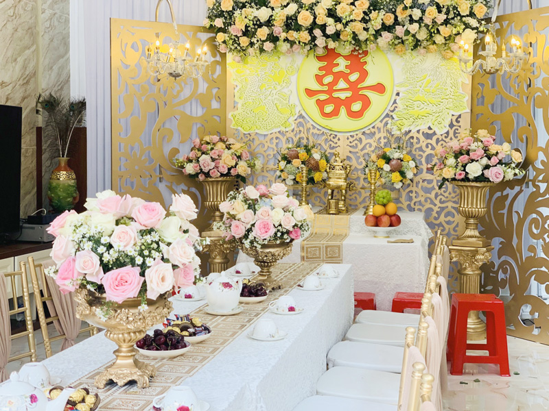 Dịch vụ trang trí gia tiên sang trọng thiết kế theo concept riêng