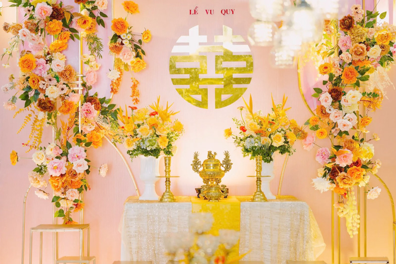 Dịch vụ trang trí gia tiên nhà gái theo nghi lễ truyền thống