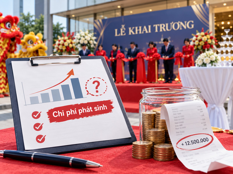 Vì sao chi phí phát sinh trong tiệc khai trương thường vượt dự tính