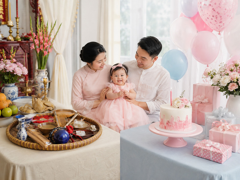 Thôi nôi có phải sinh nhật đầu tiên của bé không