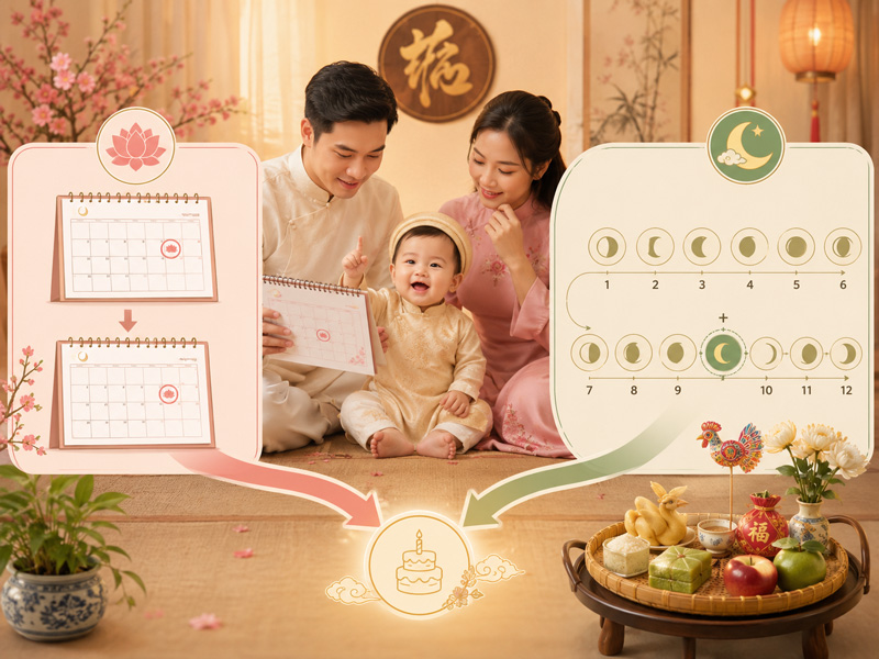 Cách tính thôi nôi khi gặp năm nhuận hoặc tháng nhuận