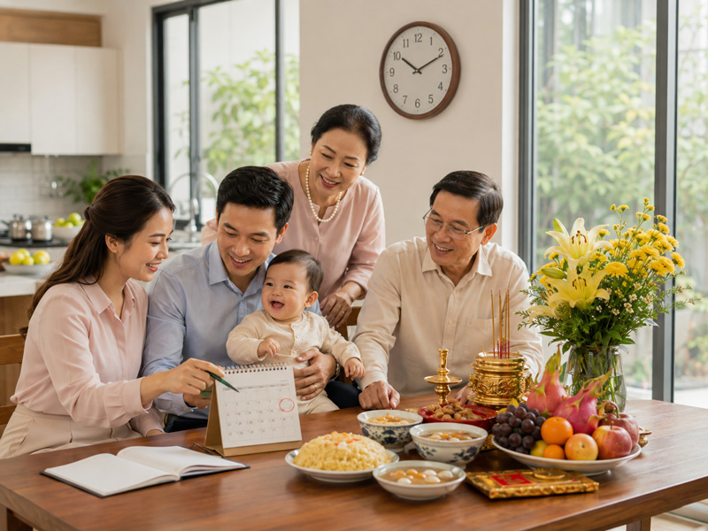 Chọn giờ cúng thôi nôi dựa trên những yếu tố nào