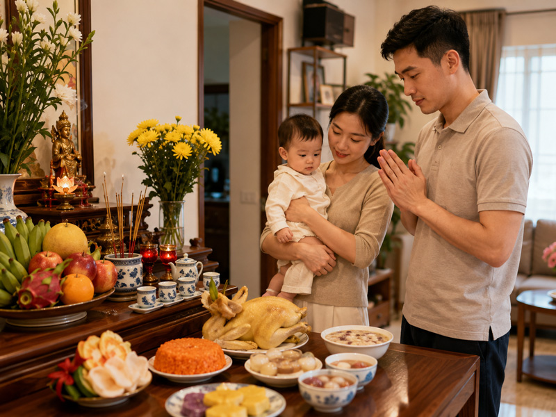 Cách cúng thôi nôi tại nhà theo từng bước