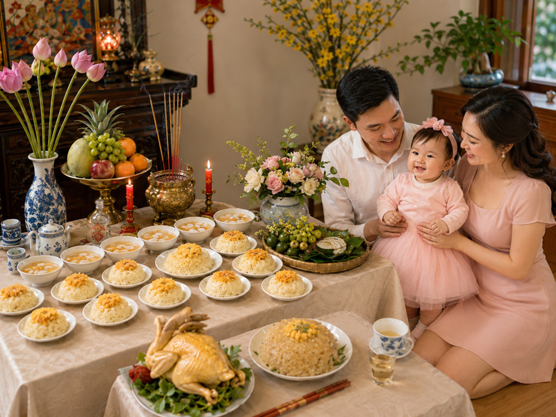Lễ vật cúng thôi nôi đầy đủ gồm những gì
