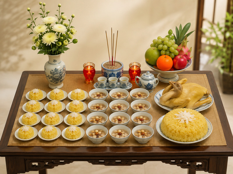 Mâm cúng thôi nôi đơn giản gồm những gì